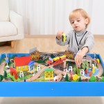 Set trenulete cu masuta si accesorii - Oraselul Sodor - 108 piese